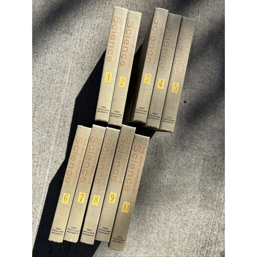 The Book of Popular Science 1959 edition Series Set 1-10 Grolier Illustrated